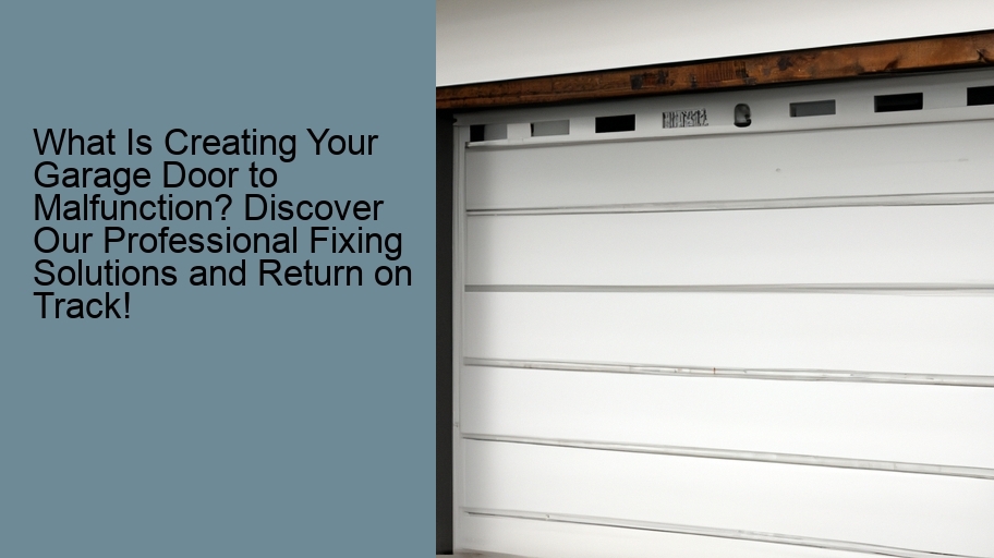 What Is Creating Your Garage Door to Malfunction? Discover Our Professional Fixing Solutions and Return on Track!