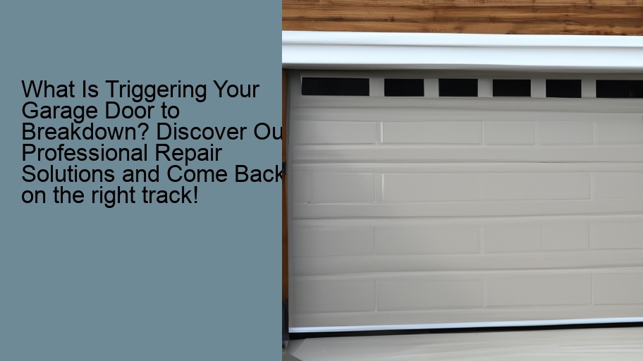 What Is Triggering Your Garage Door to Breakdown? Discover Our Professional Repair Solutions and Come Back on the right track!